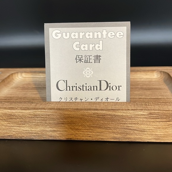 Gold-Tone Christian Dior Clip-On Earrings with Gold Attach. & Rhinestone Attach. - Picture 10 of 10